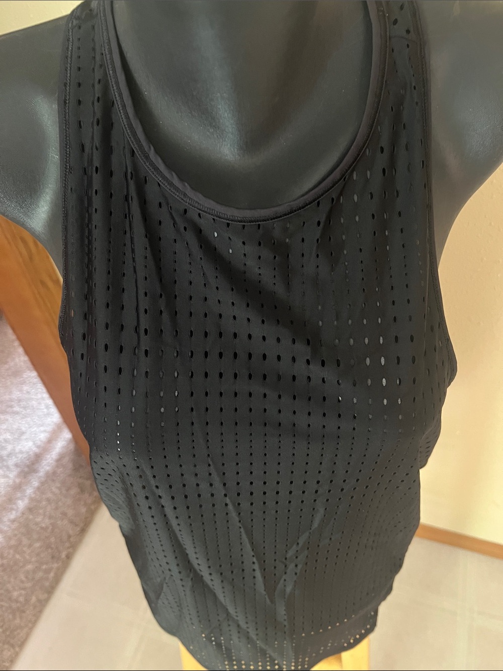 Athleta Black Perforated Performance Tank